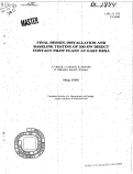 Cover page: FINAL DESIGN, INSTAIIATION AND BASELINE TESTING OF 500 KW DIRECT CONTACT PILOT PLANT AT EAST MESA