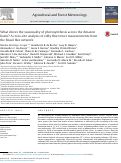 Cover page: What drives the seasonality of photosynthesis across the Amazon basin? A cross-site analysis of eddy flux tower measurements from the Brasil flux network