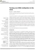 Cover page: Turning over DNA methylation in the mind