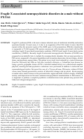 Cover page: Fragile X associated neuropsychiatric disorders in a male without FXTAS