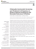 Cover page: Chlamydia trachomatis Screening and Treatment in Pregnancy to Reduce Adverse Pregnancy and Neonatal Outcomes: A Review