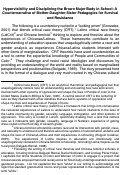 Cover page: The Hypervisibility and Disciplining of the Young Brown Mujer Body in School:  A Counternarrative of Mother-Daughter-Sister Pedagogies for Survival and Resistance