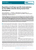 Cover page: Regulation of cell-type-specific transcriptomes by microRNA networks during human brain development.