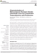 Cover page: Characterization of Metronidazole-Resistant Giardia intestinalis Lines by Comparative Transcriptomics and Proteomics