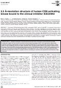 Cover page: 2.5&nbsp;Å-resolution structure of human CDK-activating kinase bound to the clinical inhibitor ICEC0942