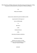 Cover page: What Would I Do and Why?: Adolescents’ Moral Reasoning, Social Perspective-Taking Competence, and Intended Action in Response to Witnessed Bullying