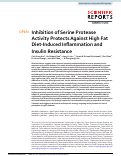 Cover page: Inhibition of Serine Protease Activity Protects Against High Fat Diet-Induced Inflammation and Insulin Resistance.