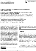 Cover page: Projected 21st century decrease in marine productivity: a multi-model analysis