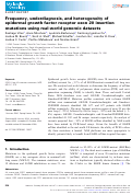 Cover page: Frequency, underdiagnosis, and heterogeneity of epidermal growth factor receptor exon 20 insertion mutations using real‐world genomic datasets