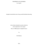 Cover page: Insights from the Intersection of Logic and Probabilistic Reasoning