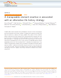 Cover page: A transposable element insertion is associated with an alternative life history strategy