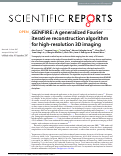 Cover page: GENFIRE: A generalized Fourier iterative reconstruction algorithm for high-resolution 3D imaging