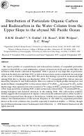 Cover page: Distribution of particulate organic carbon and radiocarbon in the water column from the upper slope to the abyssal NE Pacific Ocean