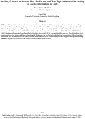 Cover page: Reading Print vs. on Screen: How Do Format and Text Type Influence Our Ability To Locate Information in Text?