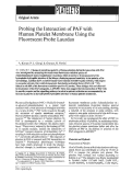 Cover page: Probing the Interaction of PAF with Human Platelet Membrane Using the Fluorescent Probe Laurdan