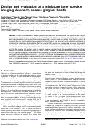 Cover page: Design and evaluation of a miniature laser speckle imaging device to assess gingival health