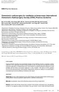 Cover page: Stereotactic radiosurgery for vestibular schwannoma: International Stereotactic Radiosurgery Society (ISRS) Practice Guideline.