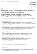 Cover page: Identification of Genes Critical for Resistance to Infection by West Nile Virus Using RNA-Seq Analysis