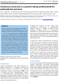 Cover page: Cutaneous mucinosis in a patient taking ustekinumab for palmoplantar psoriasis