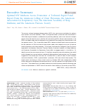 Cover page: Executive Summary Optimal NIV Medicare Access Promotion: A Technical Expert Panel Report From the American College of Chest Physicians, the American Association for Respiratory Care, the American Academy of Sleep Medicine, and the American Thoracic Society