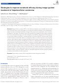 Cover page: Strategies to improve sorafenib efficacy during image-guided treatment of hepatocellular carcinoma.