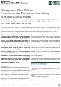 Cover page: Bioengineered Viral Platform for Intramuscular Passive Vaccine Delivery to Human Skeletal Muscle.