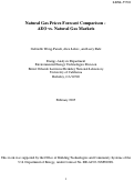 Cover page: Natural Gas Prices Forecast Comparison--AEO vs. Natural Gas Markets