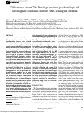 Cover page: Calibration of chron C29r: New high-precision geochronologic and paleomagnetic constraints from the Hell Creek region, Montana