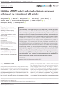 Cover page: Inhibition of USP7 activity selectively eliminates senescent cells in part via restoration of p53 activity