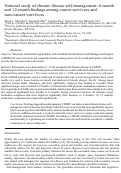 Cover page: National study of chronic disease self‐management: 6‐month and 12‐month findings among cancer survivors and non‐cancer survivors