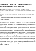 Cover page: Membraneless laminar flow cell for electrocatalytic CO2 reduction with liquid product separation
