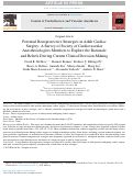 Cover page: Potential Renoprotective Strategies in Adult Cardiac Surgery: A Survey of Society of Cardiovascular Anesthesiologists Members to Explore the Rationale and Beliefs Driving Current Clinical Decision-Making