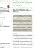 Cover page: When and how did the terrestrial mid-Permian mass extinction occur? Evidence from the tetrapod record of the Karoo Basin, South Africa