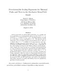 Cover page: Percolationlike scaling exponents for minimal paths and trees in the stochastic mean field model