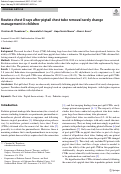 Cover page: Routine chest X-rays after pigtail chest tube removal rarely change management in children