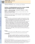 Cover page: Predictors of methamphetamine psychosis: History of ADHD-relevant childhood behaviors and drug exposure