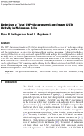 Cover page: Detection of Total UDP-Glucuronosyltransferase (UGT) Activity in Melanoma Cells