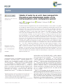 Cover page: Uptake of water by an acid-base nanoparticle: theoretical and experimental studies of the methanesulfonic acid-methylamine system.