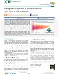 Cover page: Solving Vibronic Dynamics in Electron Continuum.