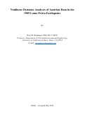 Cover page: Nonlinear Dynamic Analyses of Austrian Dam in the 1989 Loma Prieta Earthquake