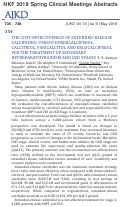 Cover page: 354 The Cost-Effectiveness of Extended-Release Calcifediol versus Doxercalciferol, Calcitriol, Paricalcitol and Ergocalciferol for the Treatment of Secondary Hyperparathyroidism and CKD Stages 3-4