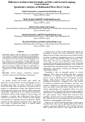 Cover page: Differences in Interactional Attitudes in Native and Second Languag Conversations: Quantitative Analyses of Multimodal Three-Party Corpus