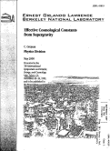 Cover page: Effective cosmological constants from supergravity