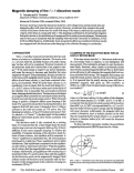 Cover page: Magnetic damping of l=1 diocotron mode