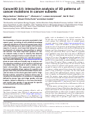 Cover page: Cancer3D 2.0: interactive analysis of 3D patterns of cancer mutations in cancer subsets