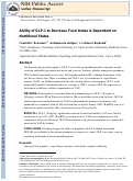 Cover page: Ability of GLP-1 to decrease food intake is dependent on nutritional status