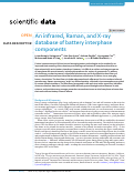 Cover page: An infrared, Raman, and X-ray database of battery interphase components.