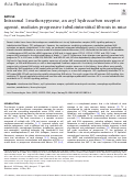 Cover page: Intrarenal 1-methoxypyrene, an aryl hydrocarbon receptor agonist, mediates progressive tubulointerstitial fibrosis in mice.