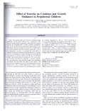 Cover page: Effect of Exercise on Cytokines and Growth Mediators in Prepubertal Children