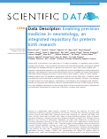 Cover page: Enabling precision medicine in neonatology, an integrated repository for preterm birth research